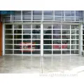 Automatic 8x7 frosted glass aluminium garage doors